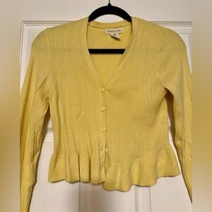 Women's Yellow Cardigan Sweater
